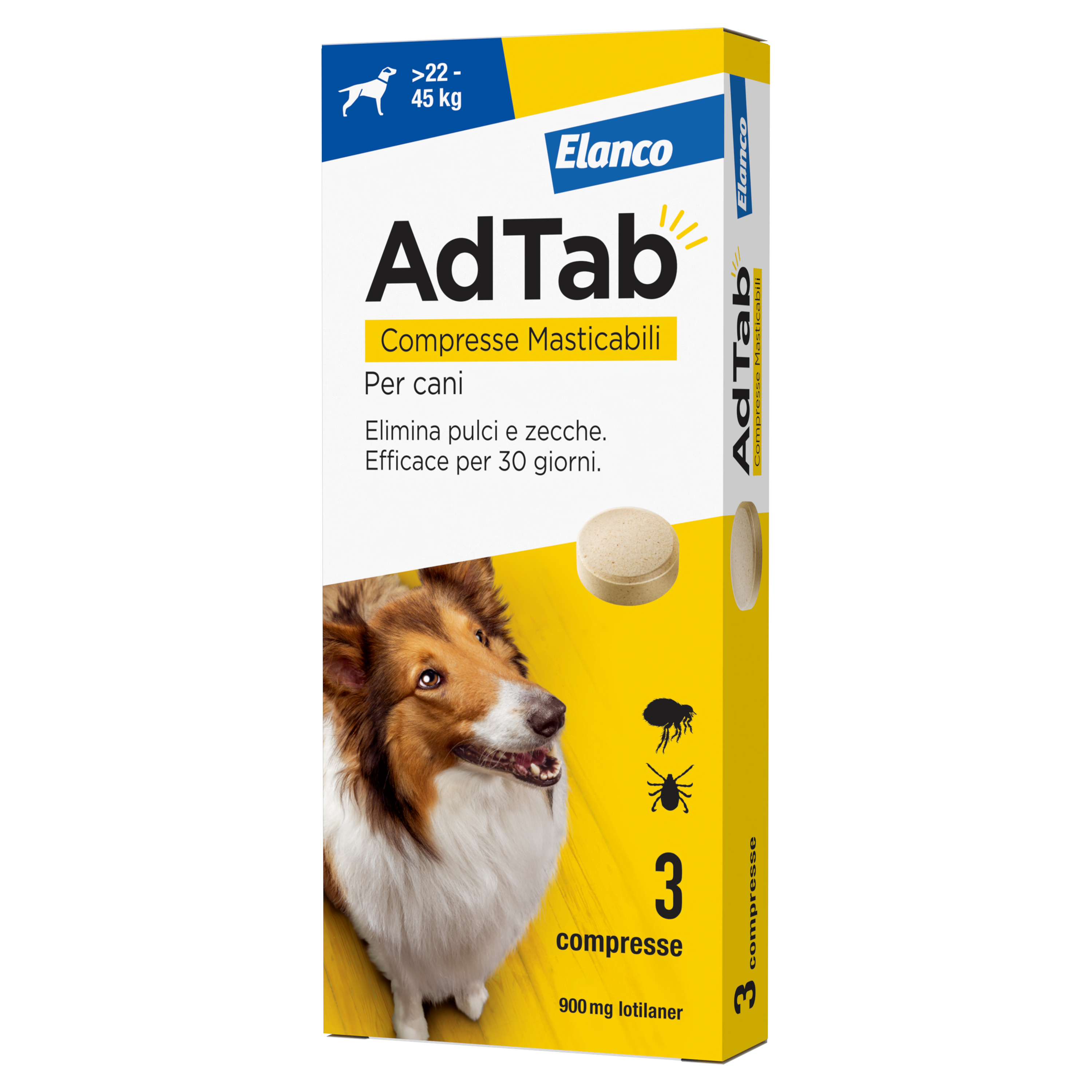 AdTab Compresse Masticabili per cani >22 - 45 kg- 900mg