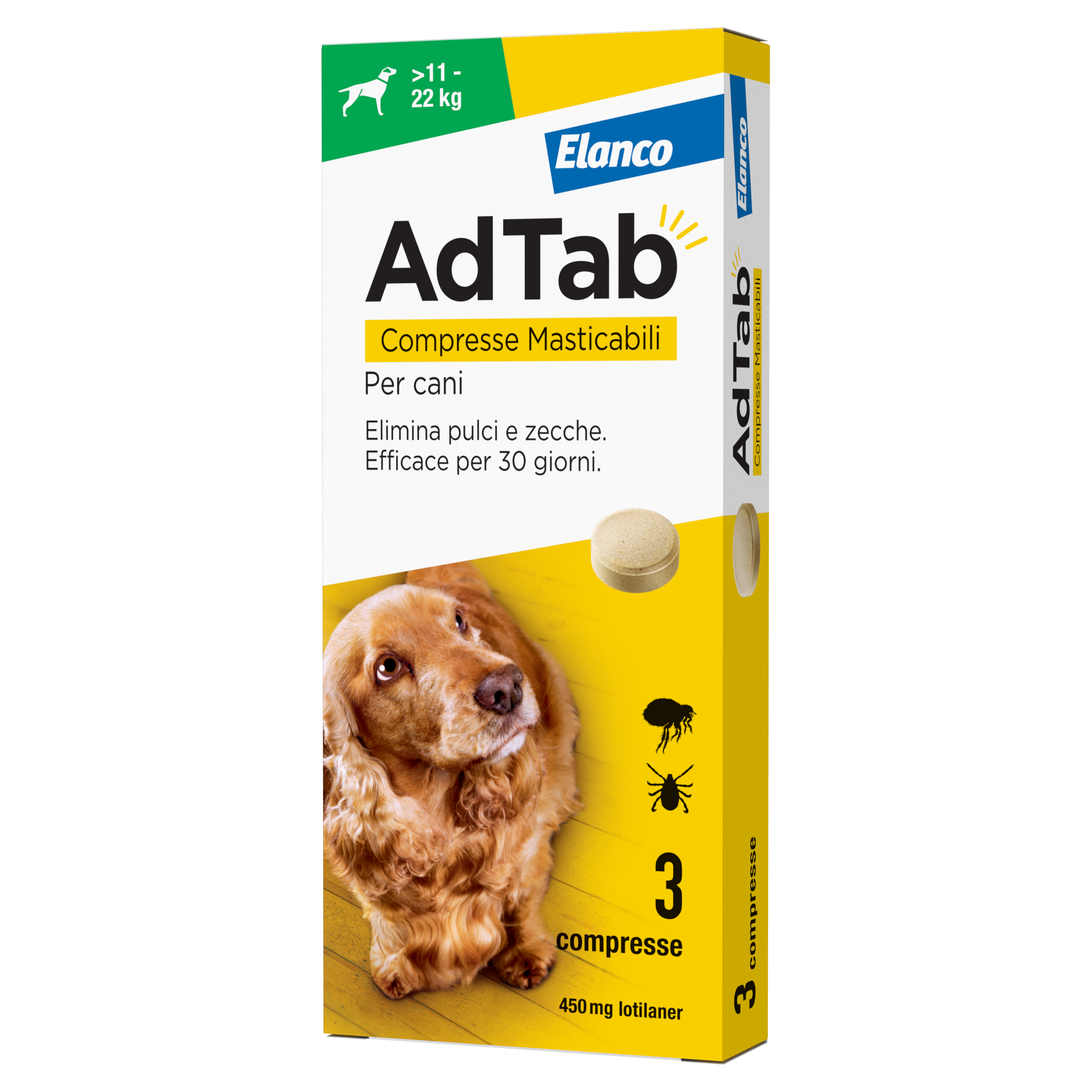 AdTab Compresse Masticabili per cani >11 - 22 kg- 450mg